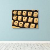 Schreibmaschinenschlüssel auf Leinwand (Insitu (Holzboden))