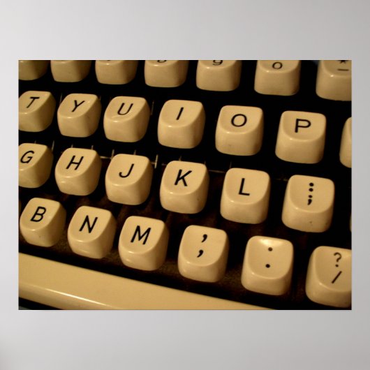 Schreibmaschinenschlüssel Poster (Vorne)