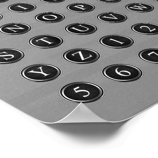 Schreibmaschinenschlüssel Poster (Ecke)