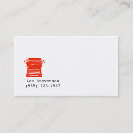 Schreibmaschinenschrift Simple White Business Card Visitenkarte