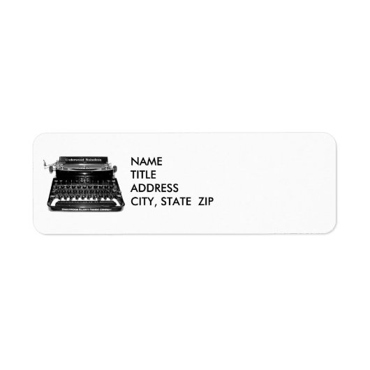 Schreibmaschinenschriftautorin Novelist Address La (Vorne)