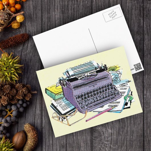 Schreibmaschinenstift für Vintage Schreibmaschine Postkarte