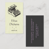 Schreibmaschinensturm Visitenkarte (Vorne/Hinten)