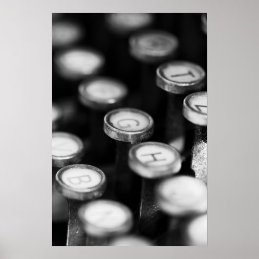 Schreibmaschinentasten Poster (Vorne)