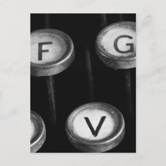 Schreibmaschinentest Postkarte (Vorderseite)