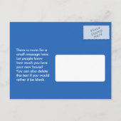 Schreibmaschinenwechsel bei den Adresskarten Ankündigungspostkarte (Rückseite)