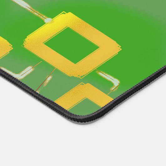 Schreibmatte für grüne geometrische Quadrate Schreibtischunterlage (Ecke)