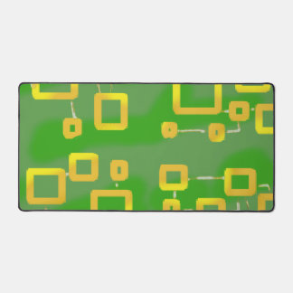 Schreibmatte für grüne geometrische Quadrate Schreibtischunterlage