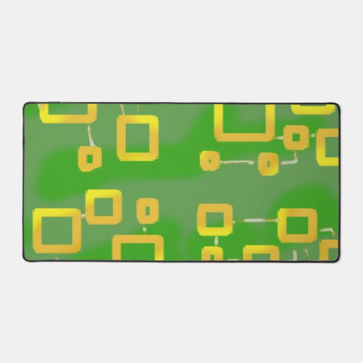 Schreibmatte für grüne geometrische Quadrate Schreibtischunterlage (Vorderseite)