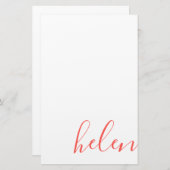 Schreibname Briefpapier (Vorne/Hinten)