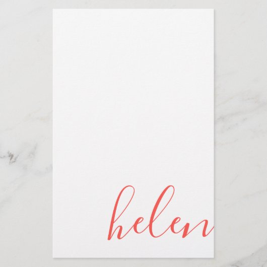 Schreibname Briefpapier (Vorderseite)