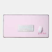 Schreibname Klassisches Rosa auf rosa Personalisie Schreibtischunterlage (Tastatur & Maus)