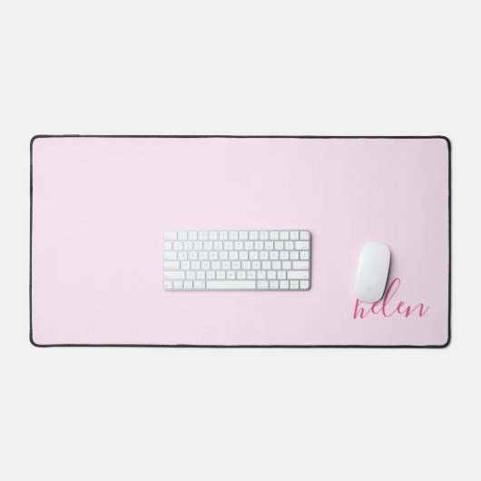 Schreibname Klassisches Rosa auf rosa Personalisie Schreibtischunterlage (Tastatur & Maus)