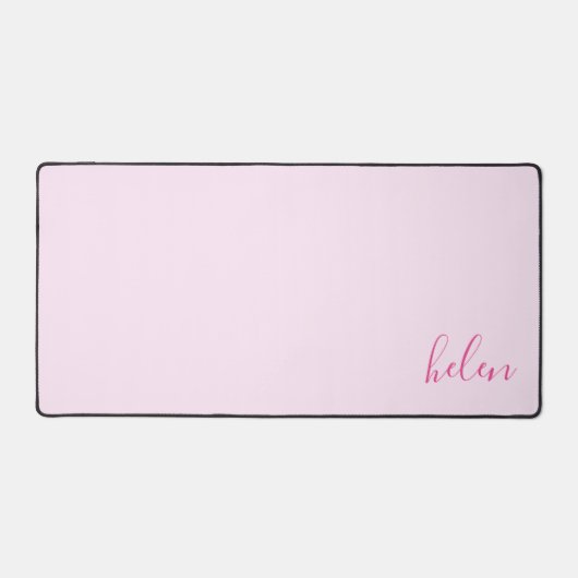 Schreibname Klassisches Rosa auf rosa Personalisie Schreibtischunterlage (Vorderseite)