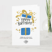 Schreibname mit Logo Niedlich Spaß Business Geburt Karte (Vorderseite)