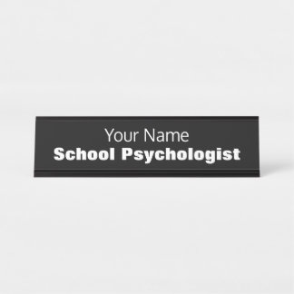 Schreibnamensplatte des modernen Psychologen Schreibtischnamensplakette