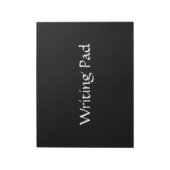 Schreibpad Schwarz Hintergrund Weißer Text Hinweis Notizblock (Rotiert)