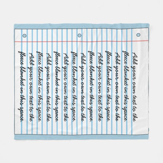 Schreibpapier aus Papier hinzufügen Fleecedecke (Vorderseite (Horizontal))