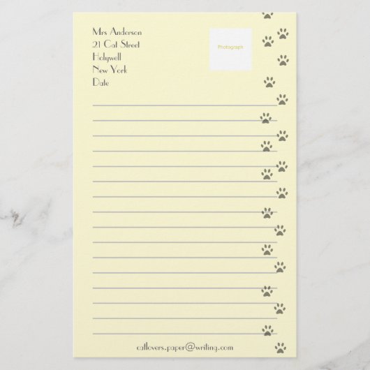 Schreibpapier für Katzen-Liebhaber Briefpapier (Vorderseite)