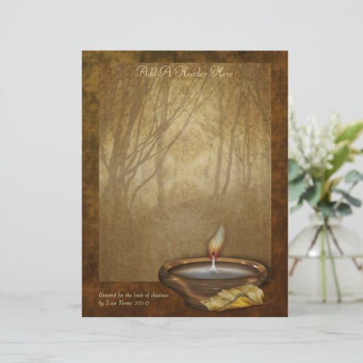 Schreibpapier für Waldkerzen (Stehend Vorderseite)