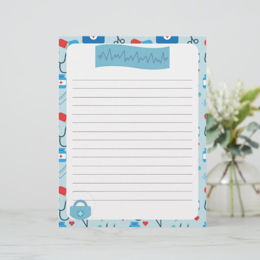 Schreibpapier im Schreibkopf (Stehend Vorderseite)