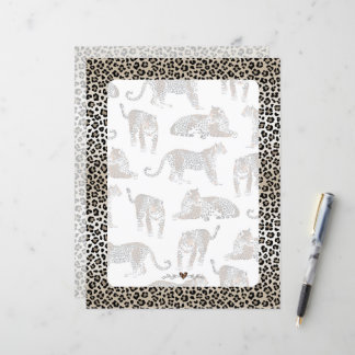 Schreibpapier, Leopard Print,