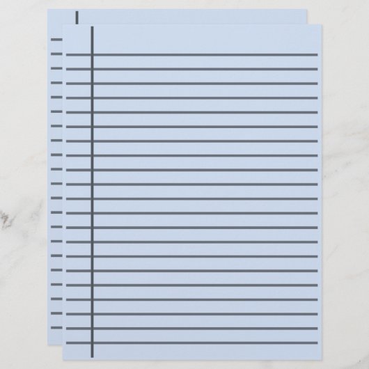 Schreibpapier mit beidseitiger Leerlauflinie (Vorne/Hinten)