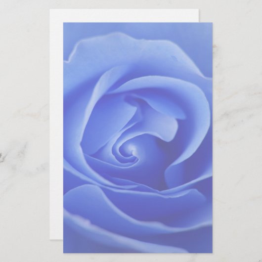 Schreibpapier mit blauer Rose Briefpapier (Vorne/Hinten)