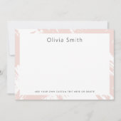 Schreibpapier mit hellrosa Pinselstrichen Mitteilungskarte (Vorderseite)