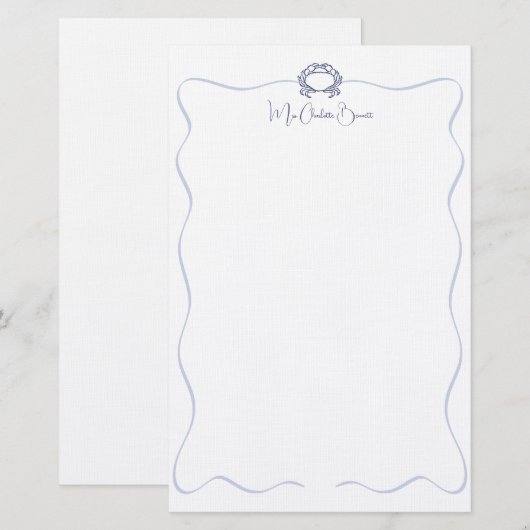Schreibpapier mit maritimem Thema Briefpapier (Vorne/Hinten)