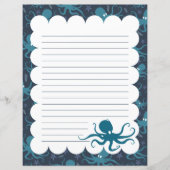 Schreibpapier mit Octopus (Vorderseite)