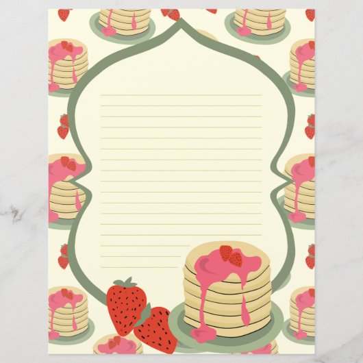 Schreibpapier mit Pancakes (Vorderseite)