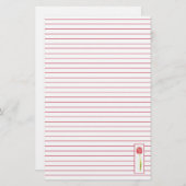 Schreibpapier mit rotem Tulip-Lined Briefpapier (Vorne/Hinten)