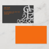 Schreibschrift/Editor dunkle Visitenkarte (Vorne/Hinten)