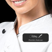 Schreibschrift für Notare Schwarz-weiß elegant Namensschild