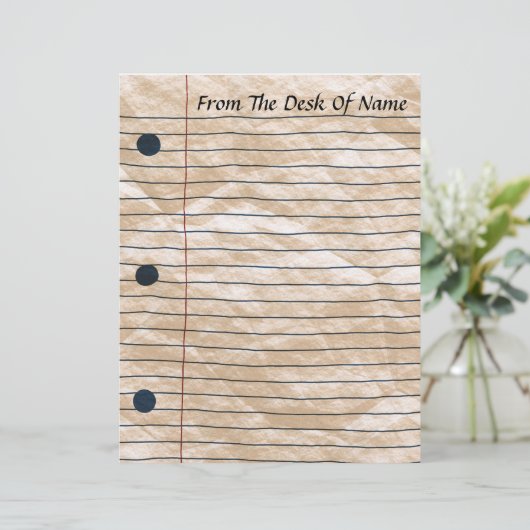 Schreibschrift mit geworbenem Papier (Stehend Vorderseite)