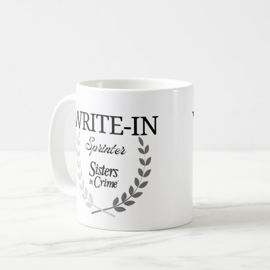 Schreibsprinter Kaffeetasse (Vorderseite Links)