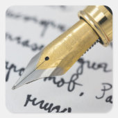 Schreibsticker Quadratischer Aufkleber (Vorderseite)