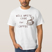 Schreibt Code für Kaffee-T - Shirt (Vorderseite)