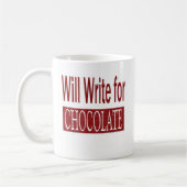Schreibt für Schokoladen-Geschenk für Verfasser Kaffeetasse (Links)