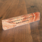 Schreibtisch, 10 Jahre Service Namensplakette (Seite)