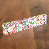Schreibtisch Art Clock Namensplakette (Seite)