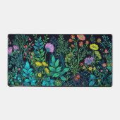 Schreibtisch, bunte Wildblumen im dunklen Hintergr Schreibtischunterlage (Vorderseite)