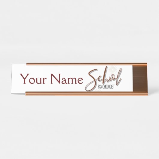 Schreibtisch des Individuelle Name School Psycholo Schreibtischnamensplakette (Vorderseite )