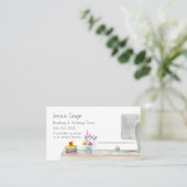 Schreibtisch des Lehrers für Wasserfarbenlehre Sch Visitenkarte (Stehend Vorderseite)