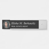 Schreibtisch für das Berufliche Schwarze Office-Fo Türschild (Vorderseite )