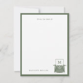 Schreibtisch für die Personalisierte Vintage Schre Mitteilungskarte (Vorderseite)