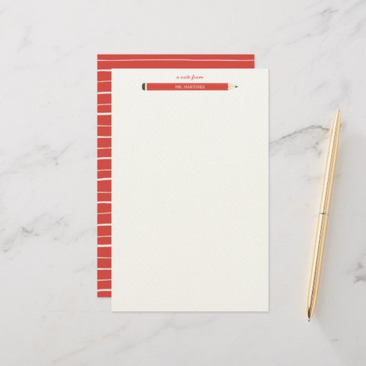 Schreibtisch für Lehrer der Schule zur Veranschaul Briefpapier (Vorderseite/Rückseite Beispiel)