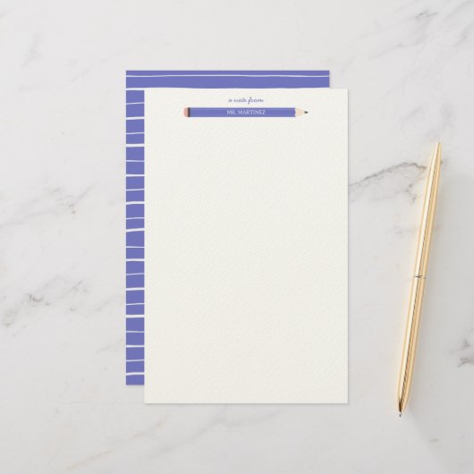 Schreibtisch für Lehrer der Schule zur Veranschaul Briefpapier (Vorderseite/Rückseite Beispiel)