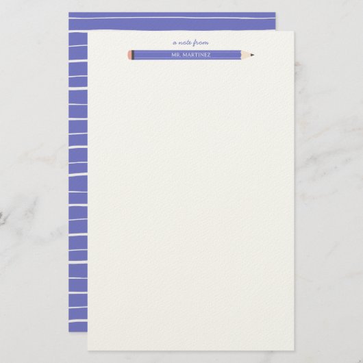 Schreibtisch für Lehrer der Schule zur Veranschaul Briefpapier (Vorne/Hinten)